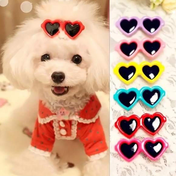 Other - 5 piece Heart-Shaped Dog Sunglasses